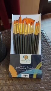 Complete paint brush set for painting, art, and DIY projects