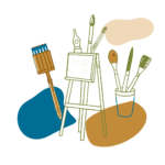 Brushes and Tools section featuring premium quality brushes and art tools at Neem Galli.