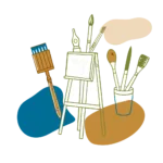 Brushes and Tools section featuring premium quality brushes and art tools at Neem Galli.