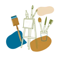 Brushes and Tools section featuring premium quality brushes and art tools at Neem Galli.