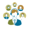 Customer care icon representing support and assistance services