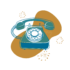 Phone icon for contact, communication, and customer support
