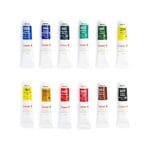 12 vibrant watercolor shades in 20ml bottles for creative expression