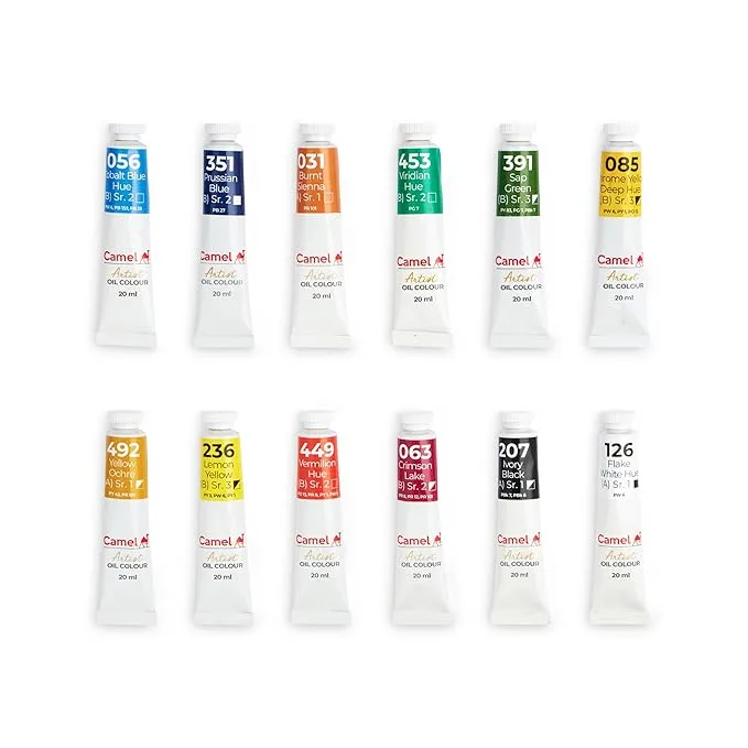 Camel AOC 12 assorted shades for creative painting