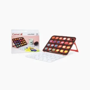 Camel colorPAD 24 shades watercolor paint palette with packaging.