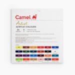 24 shades of Camel Artist Acrylic Colours 9ml for vibrant and professional art