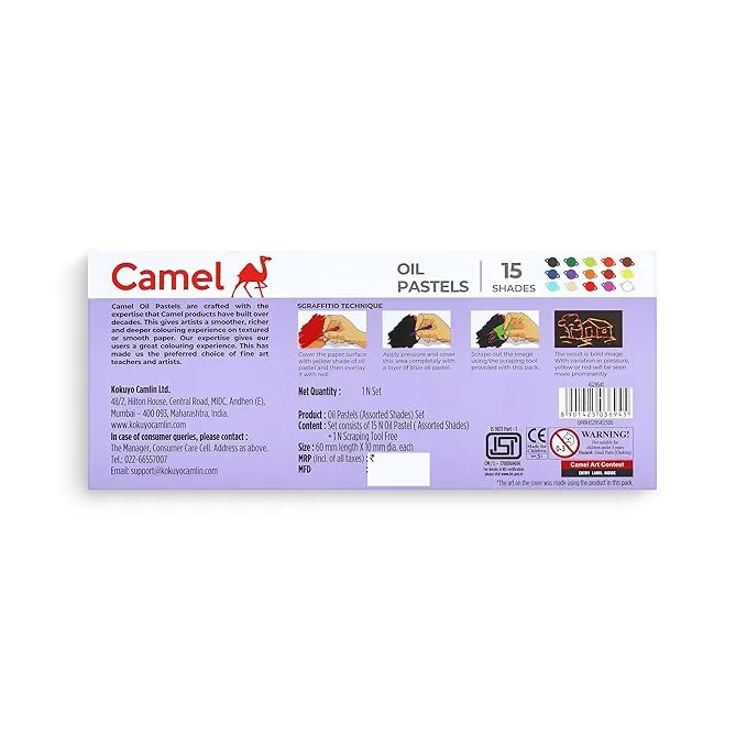 Durable Camel oil pastels ideal for school and studio use