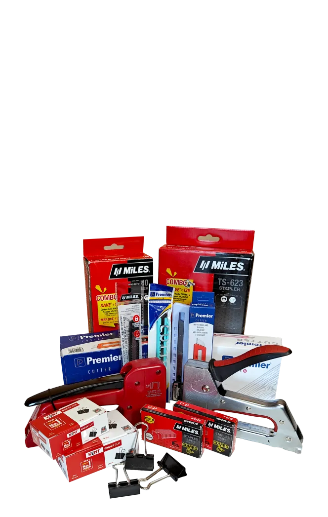 Neem Galli Stationery Products PNG showcasing a variety of high-quality stationery items.