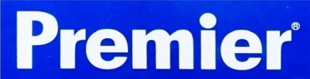 PREMIER brand logo showcasing premium stationery products available at Neem Galli.