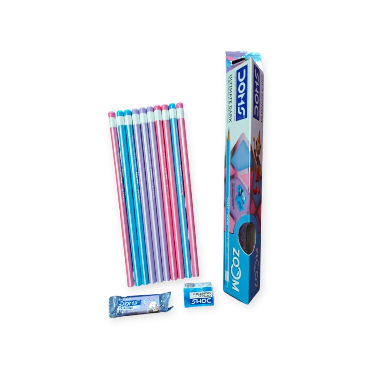 Doms kids pencil set with ergonomic grip for comfort