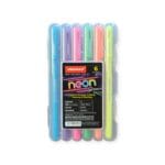 Neon Gel Pen Pack of 6 – Smooth-writing gel pens in eye-catching neon colors