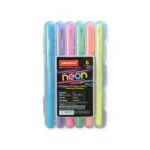 Neon Gel Pen Pack of 6 – Smooth-writing gel pens in eye-catching neon colors