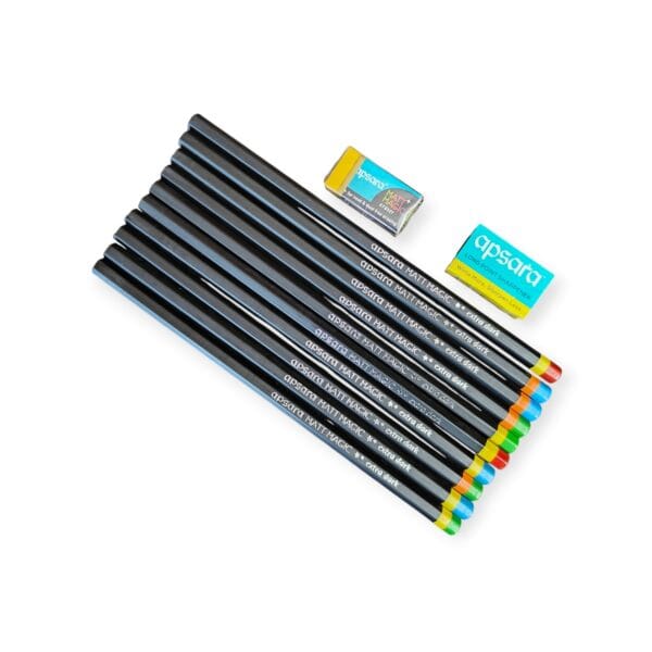 Apsara Matt Magic: Extra Dark Pencils | Colourful Wood