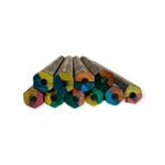 Crayons stacked with textured layers for vibrant artistic effects