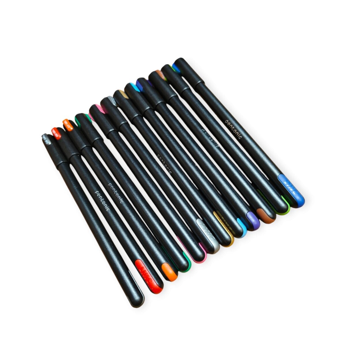 Pentonic Gel Pen Set 12 Assorted Shades - Smooth Gel Pens for Writing and Drawing