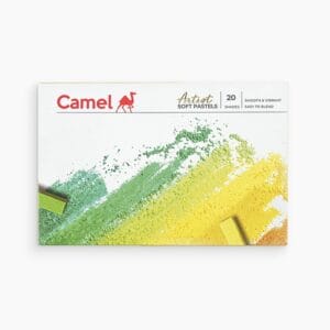 Front view of Soft Pastels showcasing vibrant colors and smooth texture