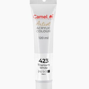 Acrylic Colour Titanium White 120 ml – Smooth texture and bright finish for diverse painting techniques