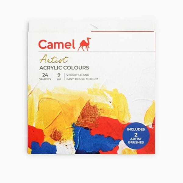Camel Artist Acrylic Colours 9ml – 24 vibrant shades for professional and beginner artists