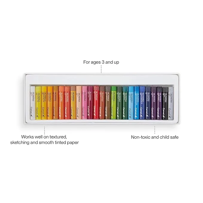 Pack of Camel oil pastels for smooth blending and shading