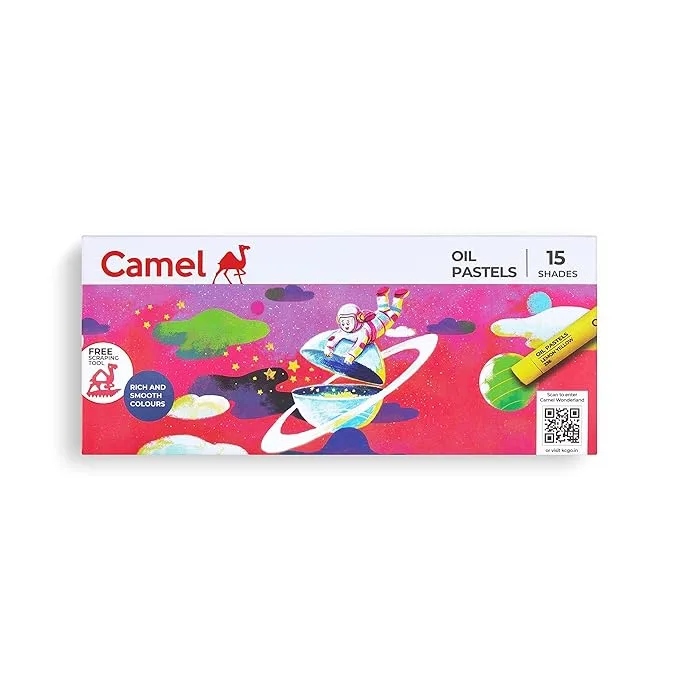 Assorted shades in Camel oil pastels for diverse artwork