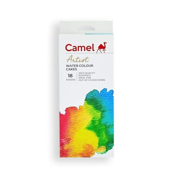Watercolor cakes set with 18 vibrant shades for artists
