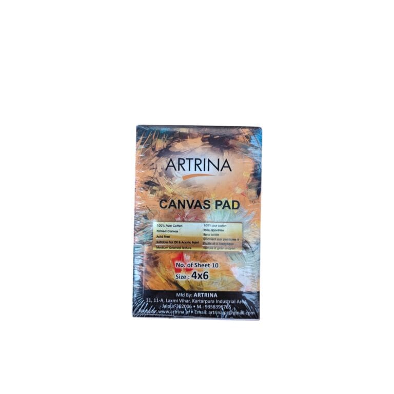 Artrina Canvas Pad 4x6, ideal for small-scale art projects, sketching, and painting