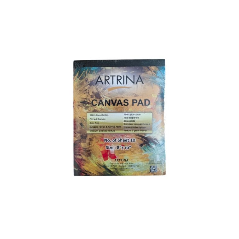 Artrina Canvas Pad 8x10, perfect for painting and sketching with a smooth, high-quality texture