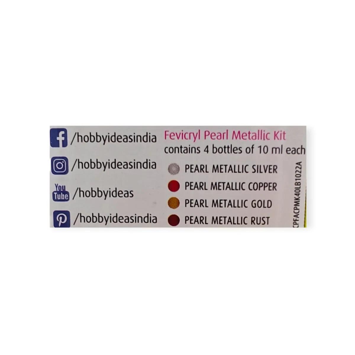 Fevicryl Acrylic Colours Set of 6 Assorted Shades - Image 3