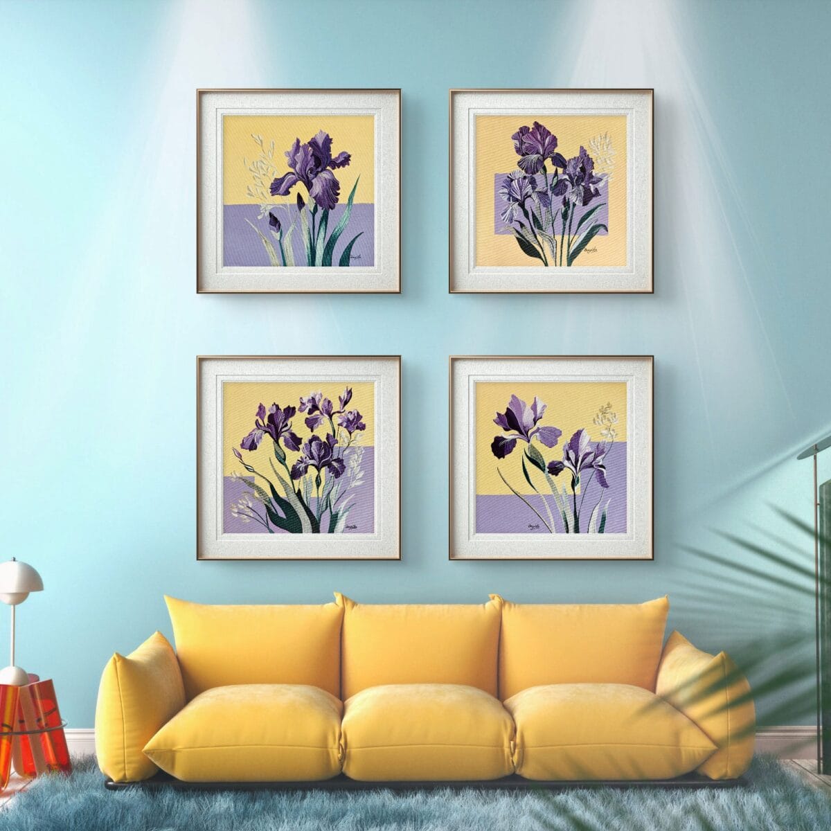 Shades of Spring| Acrylic Painting| Set of 4 - Image 1