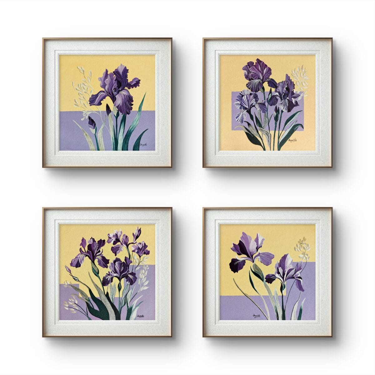 Shades of Spring| Acrylic Painting| Set of 4 - Image 2