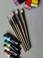 BRUSTRO AquaStrokes Artists' Brushes| Set of 6| Assorted Sizes - Image 3