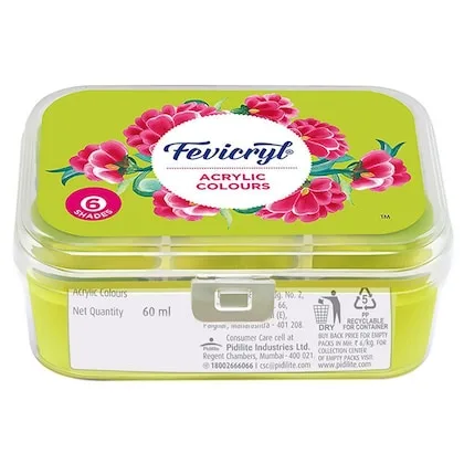 Fevicryl Acrylic Colours Set of 6 Assorted Shades - Image 1