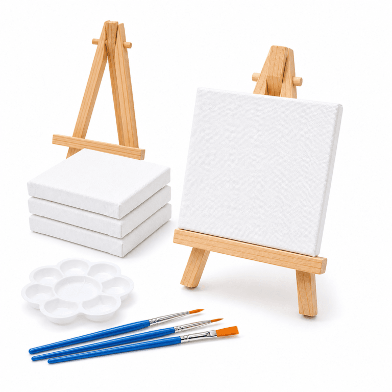 Mini easel with canvas